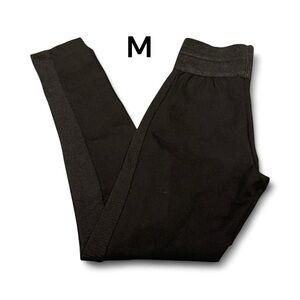 ZARA BASIC COLLECTION Leggings Black Sz Medium Nice Detail Good Quality!